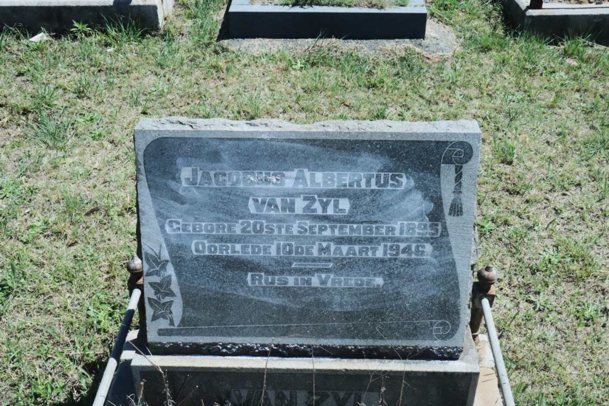 ZYL Jacobus Albertus, van 1895-1946