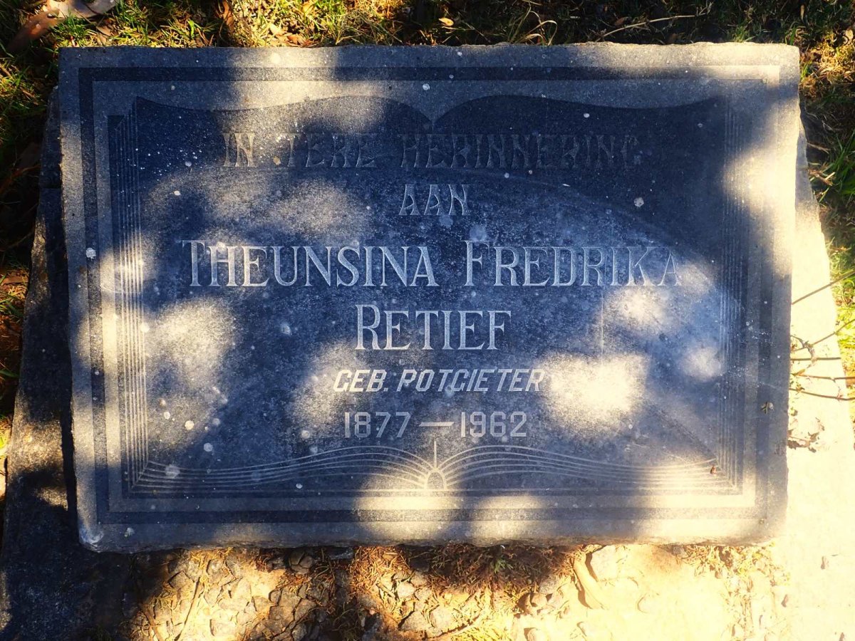 RETIEF Theunsina Fredrika nee POTGIETER 1877-1962