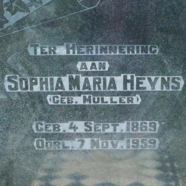HEYNS Matthys Hendrik 1864-1937 &amp; Sophia Maria MULLER 1869-1959