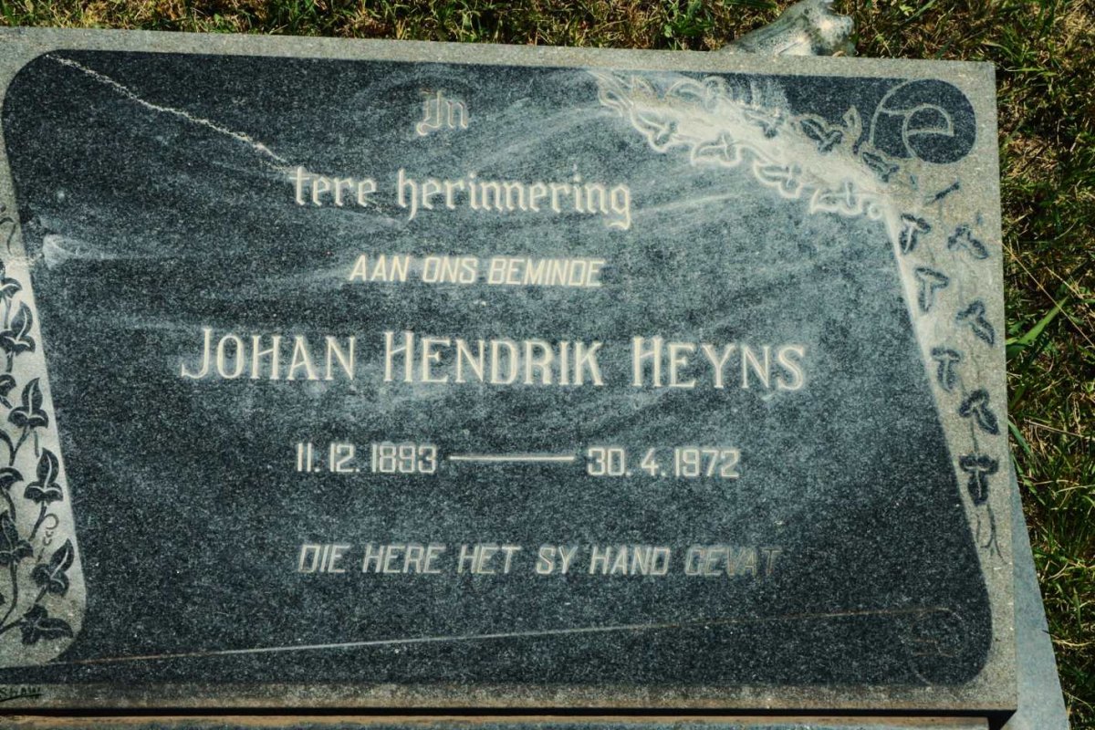 HEYNS Johan Hendrik 1893-1972 &amp; Magdalena Aletta Johanna COETSER 1902-1977