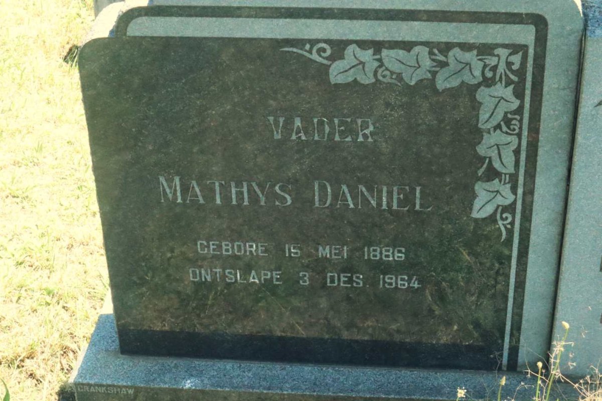 MAARTENS Mathys Daniel 1886-1964 &amp; Martha Johanna 1888-1964