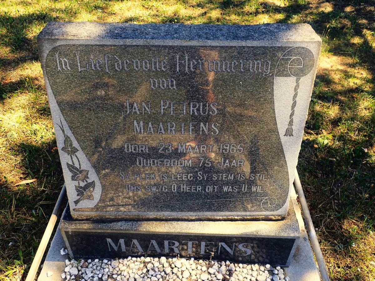 MAARTENS Jan Petrus -1965 &amp; Hester Helena Catharina -1957
