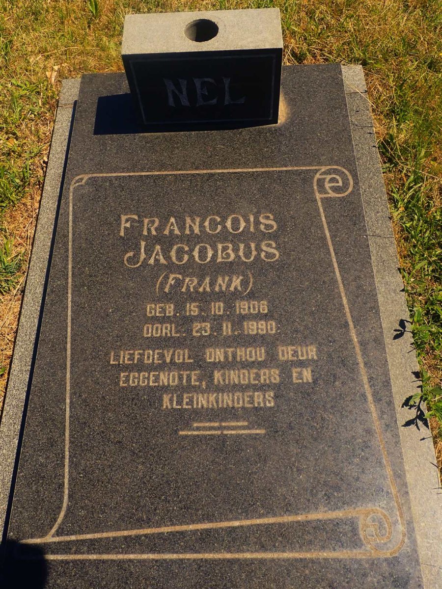 NEL Francois Jacobus 1906-1990 &amp;  Sophia Maria DU TOIT 1915-2007