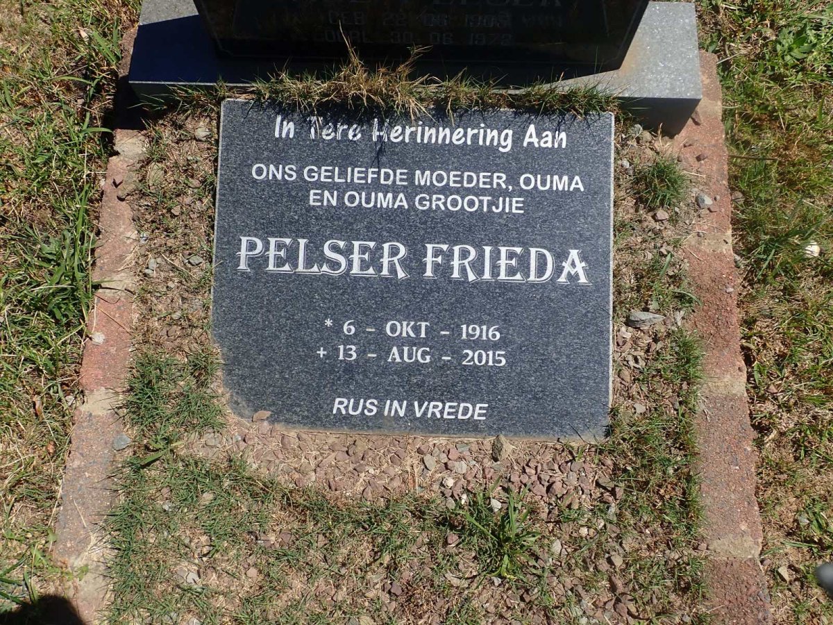 PELSER Will 1905-1972 &amp; Frieda 1916-2015