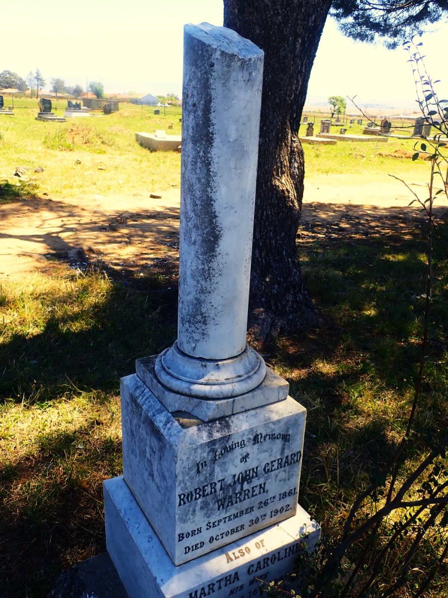 WARREN Robert John Gerard 1861-1902 &amp; Martha Caroline 1860-1892