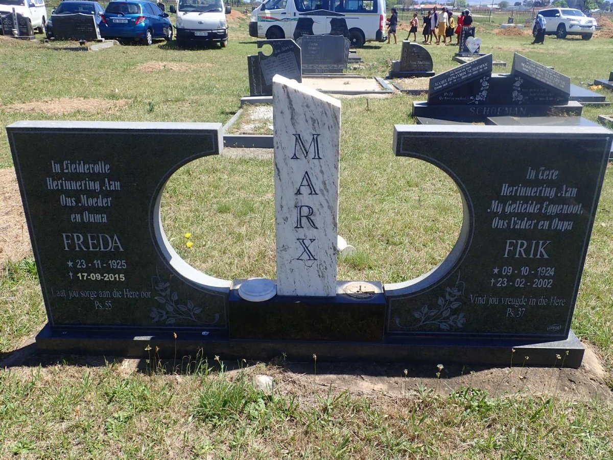 MARX Frik 1924-2002 &amp; Freda 1925-2015