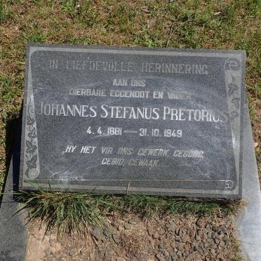 PRETORIUS Johannes Stefanus 1881-1949