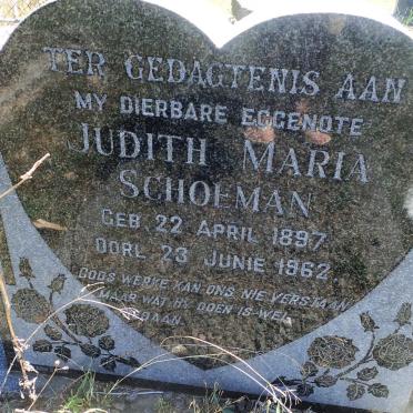 SCHOEMAN Judith Maria 1897-1962
