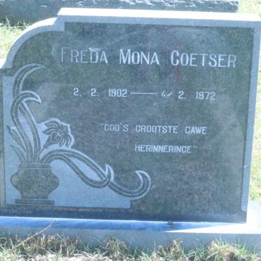 COETSER Freda Mona 1902-1972
