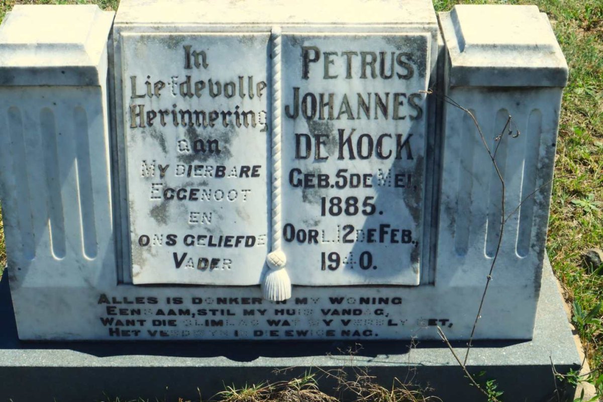 KOCK Petrus Johannes, de 1885-1940 &amp; Albertina Jacoba 1890-1949