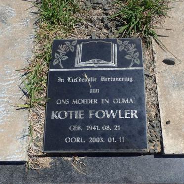 FOWLER Kotie 1941-2003