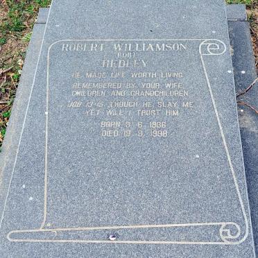 HEDLEY Robert Williamson 1936-1998