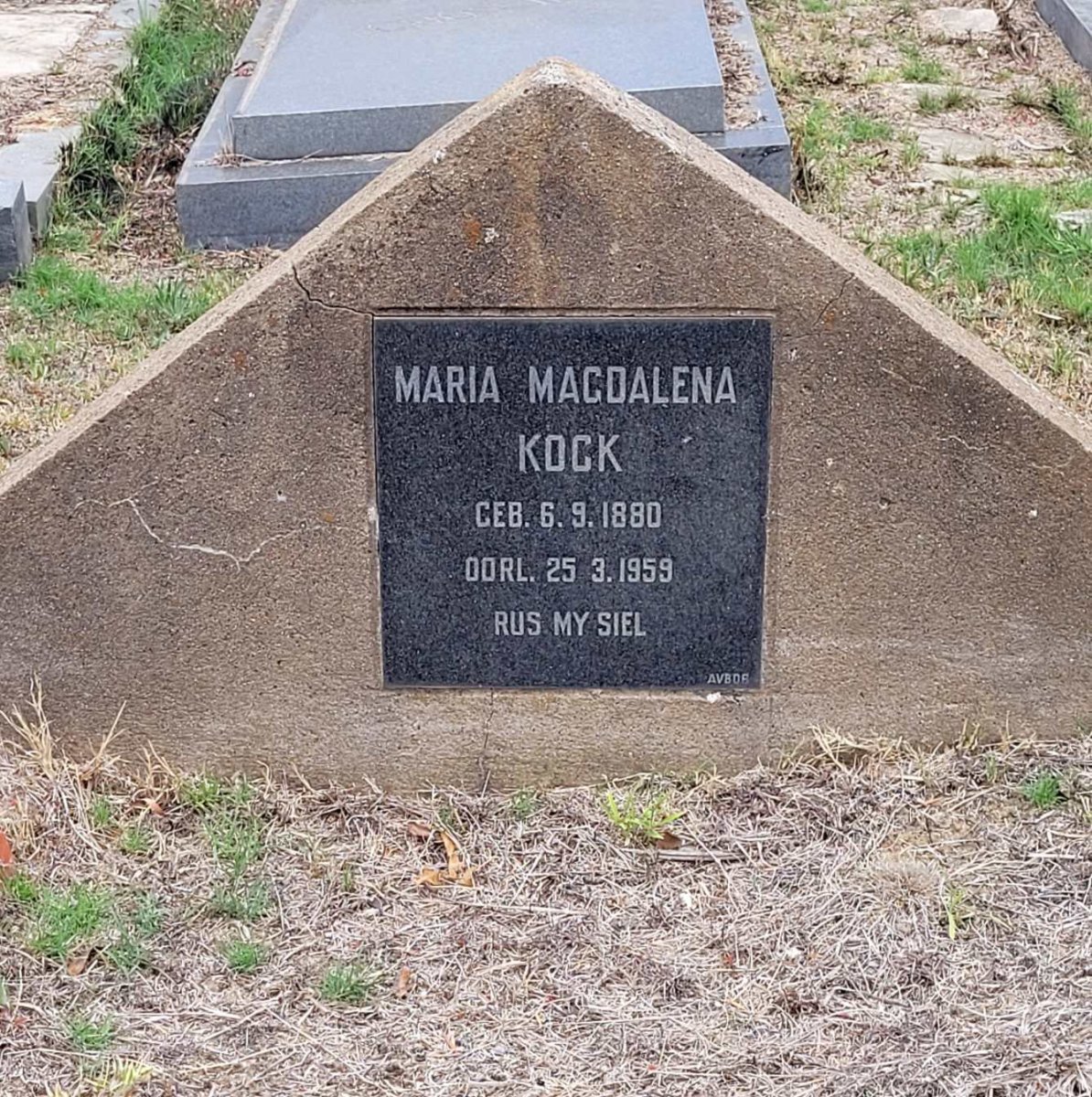 KOCK Maria Magdalena 1880-1959
