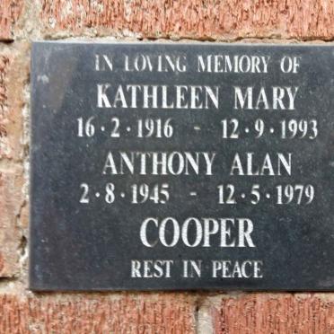 COOPER Anthony Alan 1945-1979 &amp; Kathleen Mary 1916-1993