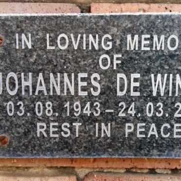 WINTER Johannes, de 1943-2009