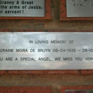 BRUYN Loraine Moira, de 1935-2007