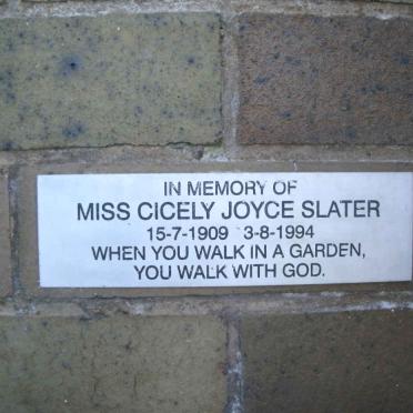 SLATER Cicely Joyce 1909-1994