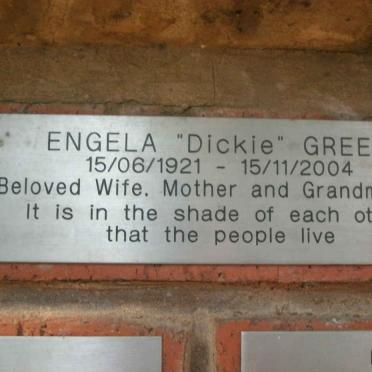 GREEN Engela 1921-2004