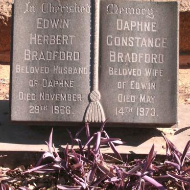 BRADFORD Edwin Herbert -1966 &amp; Daphne Constance -1973