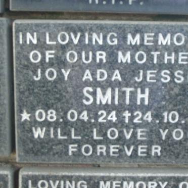 SMITH Joy Ada Jesse 1924-1997