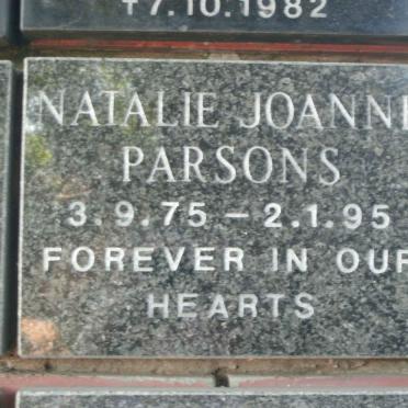 PARSONS Natalie Joanne 1975-1995