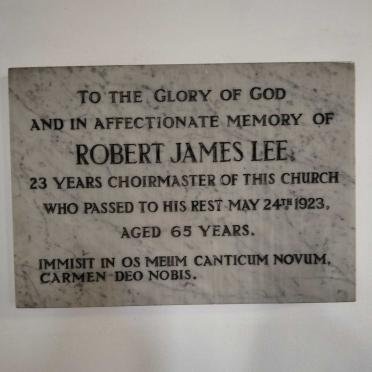 LEE Robert James -1923