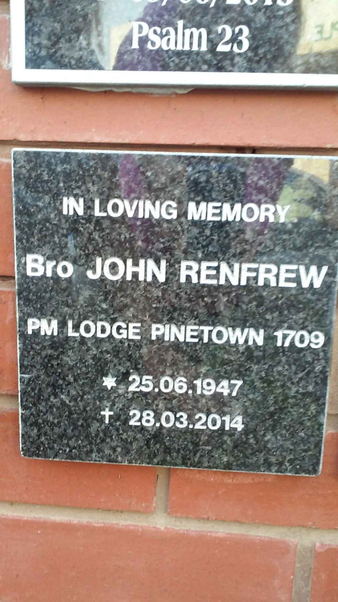 RENFREW John 1947-2014