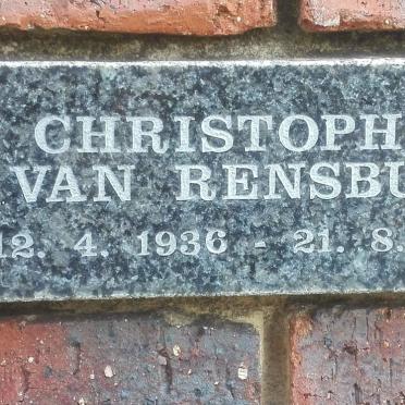 RENSBURG Christopher, van 1936-2000