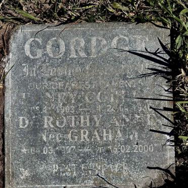 GORDGE Henry Coleby 1903-193? & Dorothy Anne GRAHAM 1907-2000