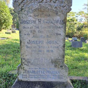 GOODWIN Joseph H -1912 & Charlotte Marian 1856-1930 :: GOODWIN Joseph John -1878