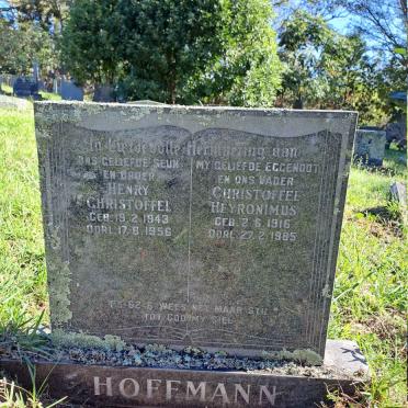 HOFFMANN Christoffel Heyronimus 1916-1985 :: HOFFMANN Henry Christoffel 1943-1956