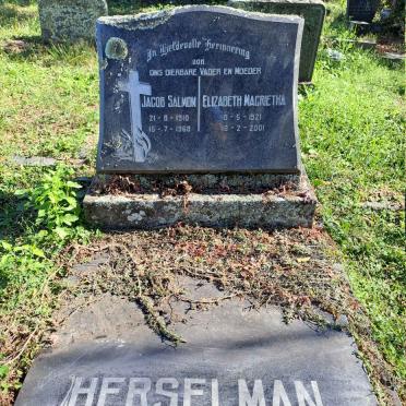 HERSELMAN Jacob Salmon 1910-1968 & Elizabeth Magrietha 1921-2001