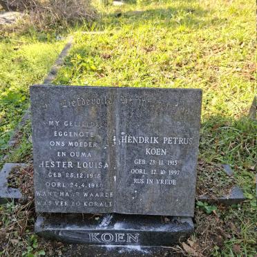 KOEN Hendrik Petrus 1915-1997 & Hester Louisa 1915-1980