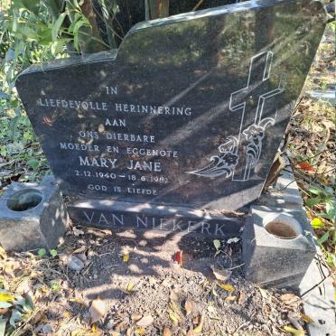 NIEKERK Mary Jane, van 1940-1982