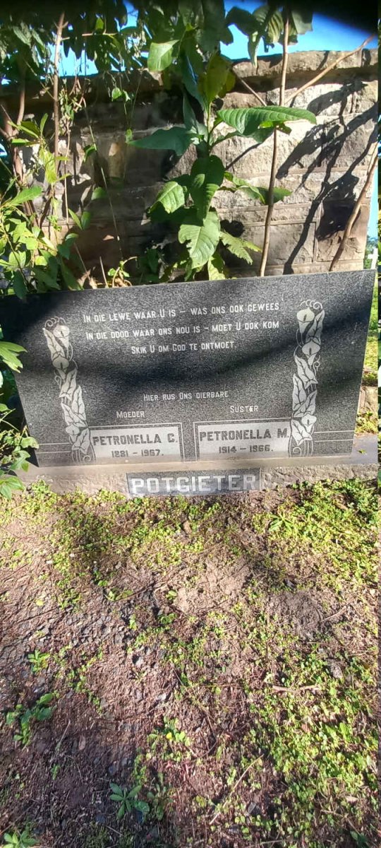POTGIETER Petronella C. 1881-1967 :: POTGIETER Petronella M. 1914-1966: 