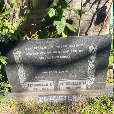 POTGIETER Petronella C. 1881-1967 :: POTGIETER Petronella M. 1914-1966: 