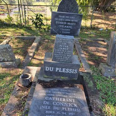 PLESSIS Eunice Mary, du nee VILJOEN 1935-1992 :: PLESSIS Peter James, du 1961-1967 :: CONNICK Catherine, de nee DU PLESSIS 1957-1997