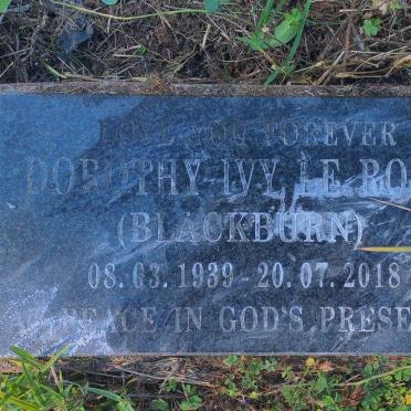 ROUX Dororthy Ivy ,LE nee BLACKBURN 1939-2018