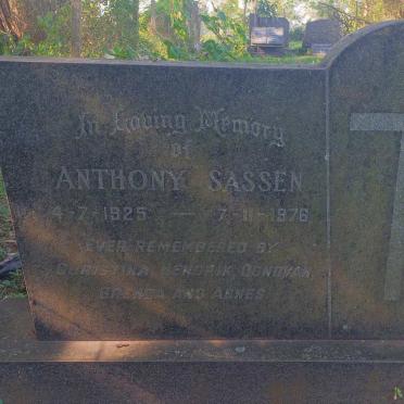 SASSEN Anthony 1925-1976