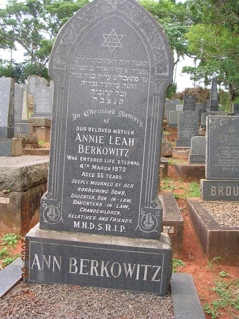 BERKOWITZ Annie Leah -1973