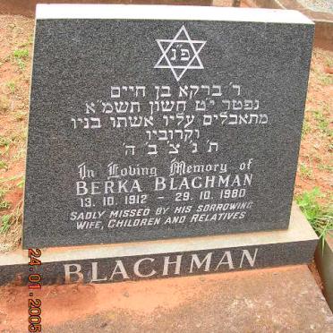 BLACHMAN Berka 1912-1980