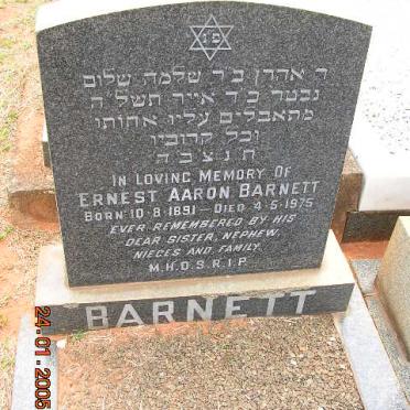 BARNETT Ernest Aaron 1891-1975