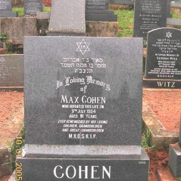 COHEN Max -1984