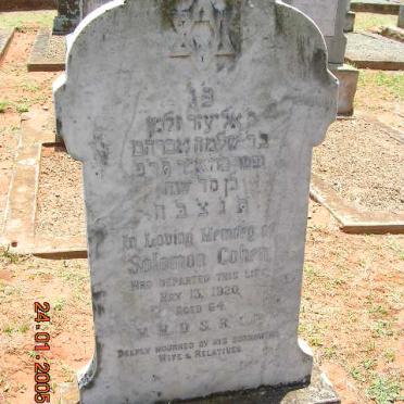 COHEN Solomon -1920