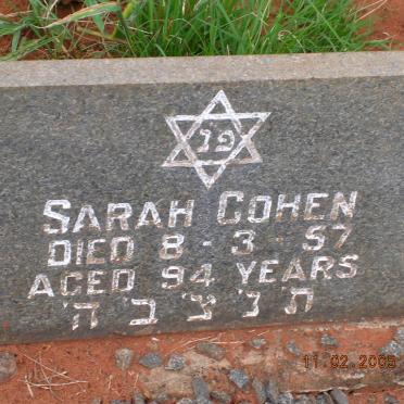 COHEN Sarah -1957