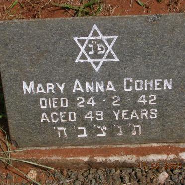 COHEN Mary Anna -1942