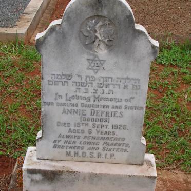 DEFRIES Annie nee DOODOS -1926