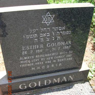 GOLDMAN Esther 1911-1987