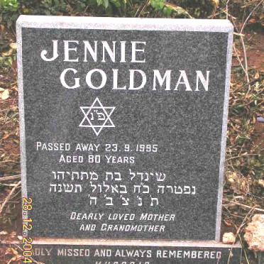 GOLDMAN Jennie -1995