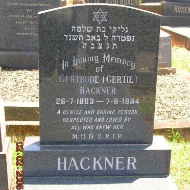 HACKNER Gertrude 1903-1994